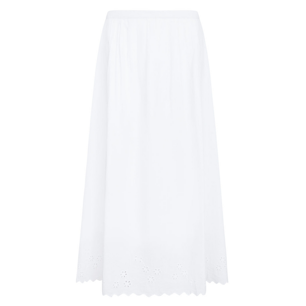 Women’s Embroidered White Skirt