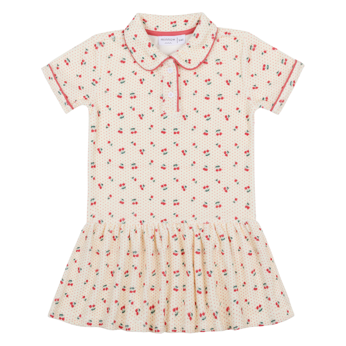 Girl’s Summer Cherries French Terry Dropwaist Tennis Dress