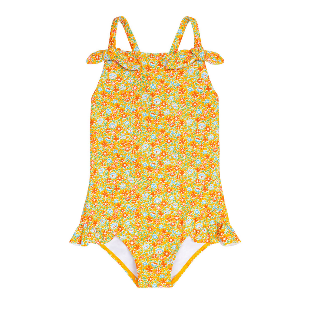 Girls Marigold Floral Crossback One Piece