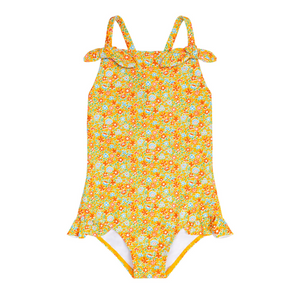 Girls Marigold Floral Crossback One Piece