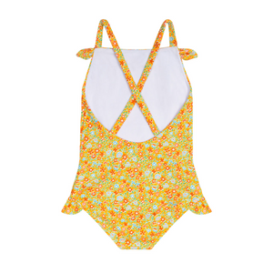 Girls Marigold Floral Crossback One Piece