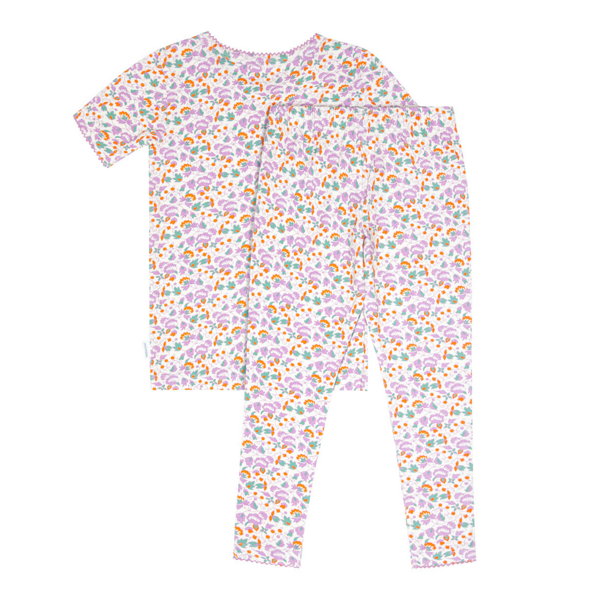 girls orchid floral pima pajamas set