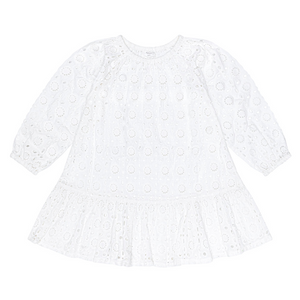 Girls White Embroidered Coverup