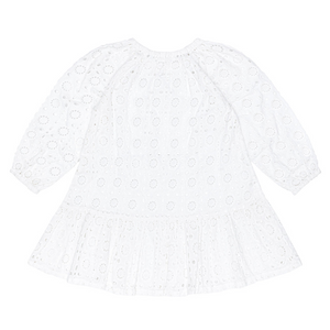 Girls White Embroidered Coverup