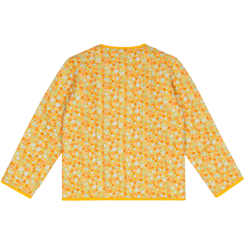 Girls Marigold Floral Quilted Jacket