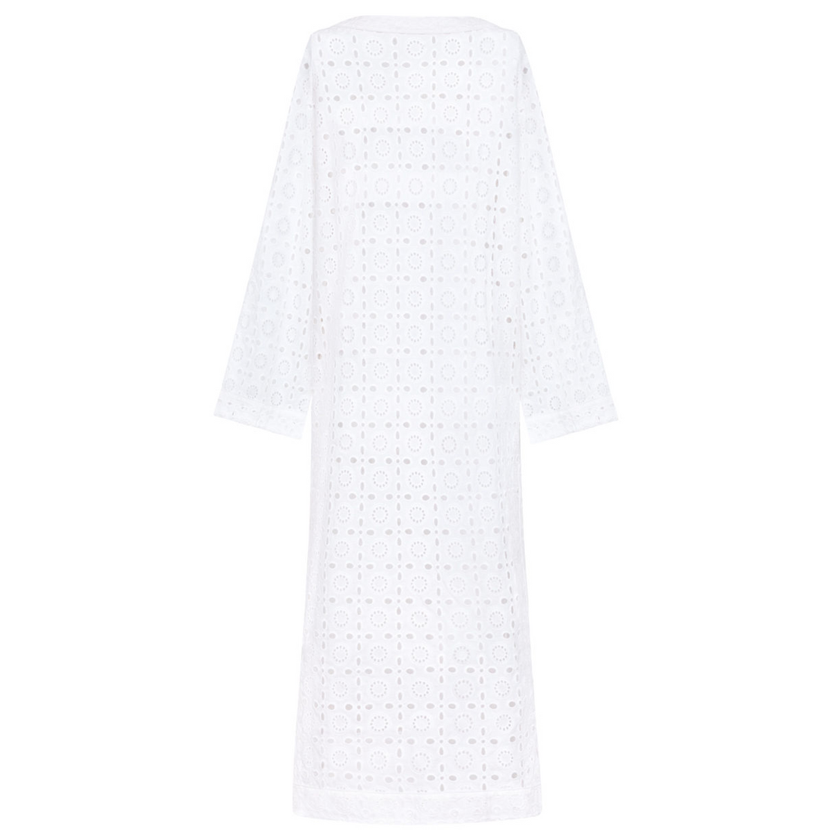 Women’s White Eyelet Kaftan