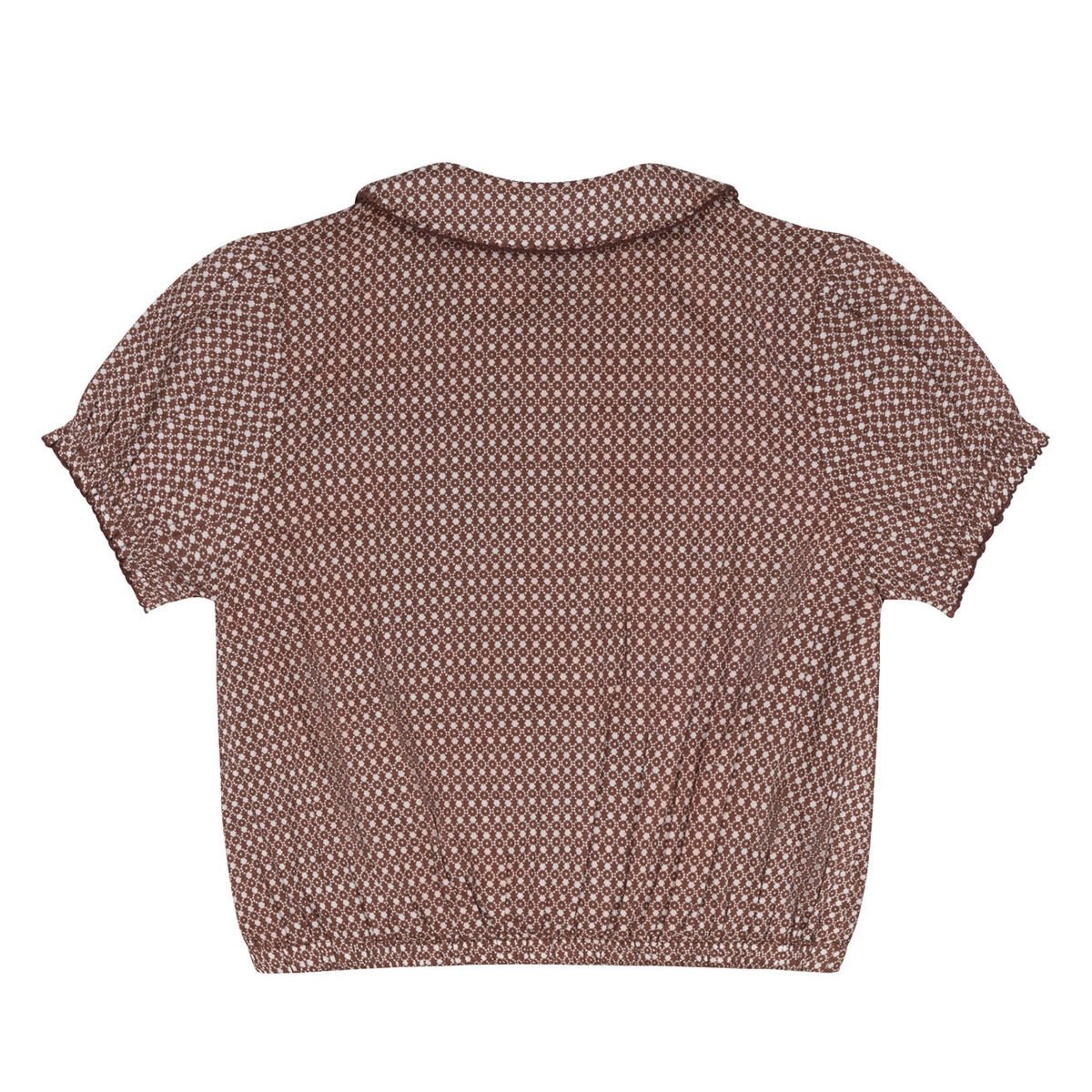 Girls Cafe Flora Puff Sleeve Collar Top