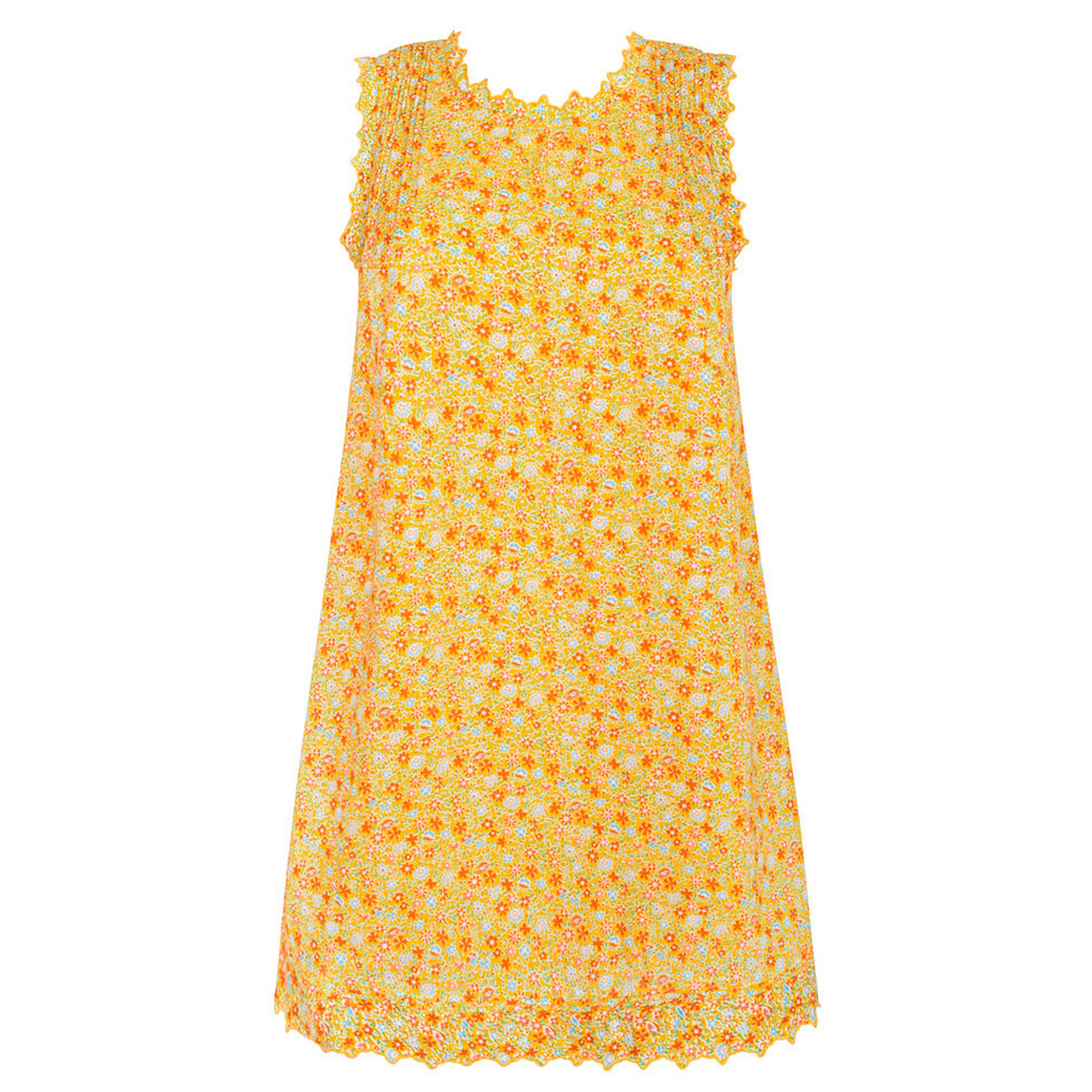 Women’s Marigold Floral Pintuck Dress