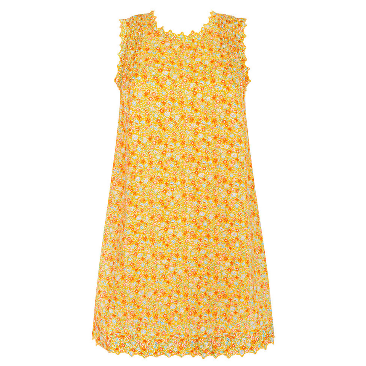 Women’s Marigold Floral Pintuck Dress