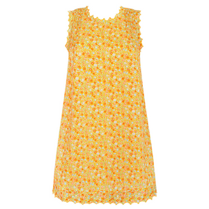 Women’s Marigold Floral Pintuck Dress