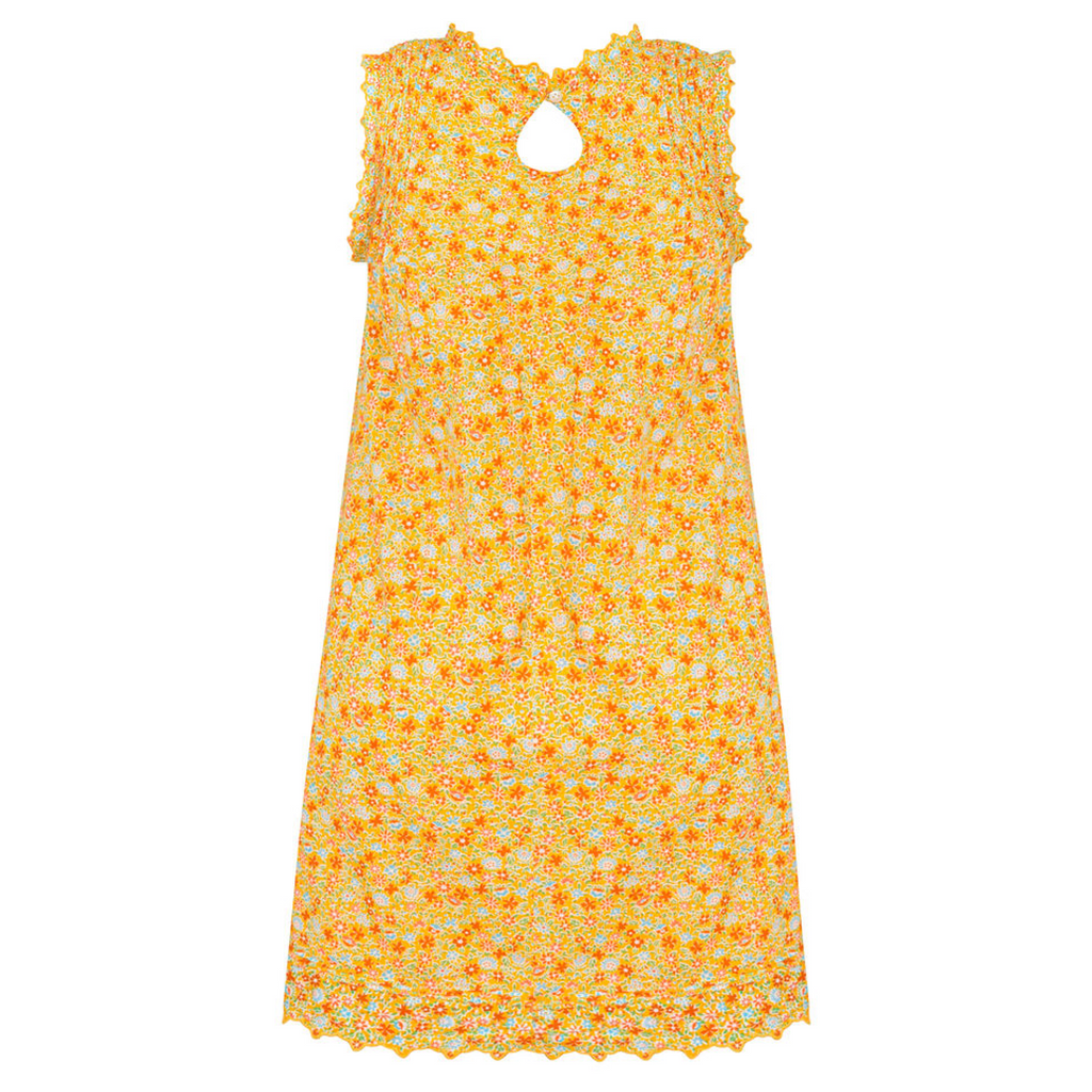 Women’s Marigold Floral Pintuck Dress