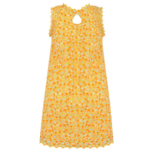 Women’s Marigold Floral Pintuck Dress