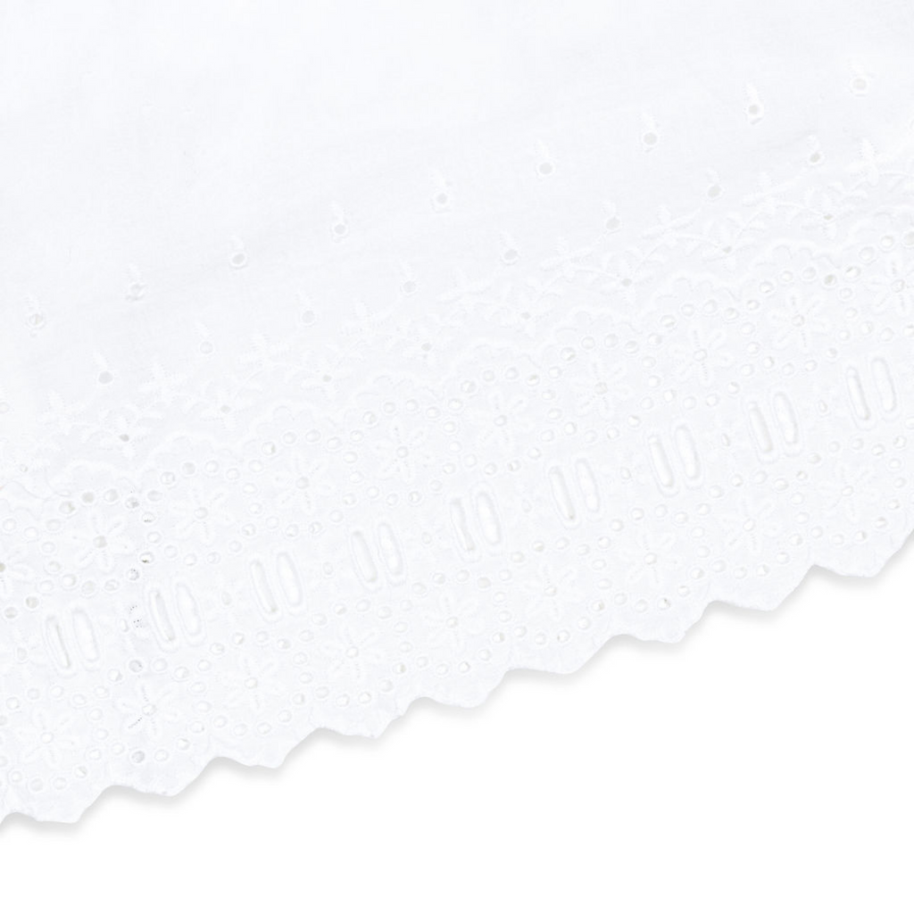 Women’s White Schiffli Shorts