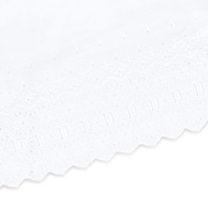 Women’s White Schiffli Shorts