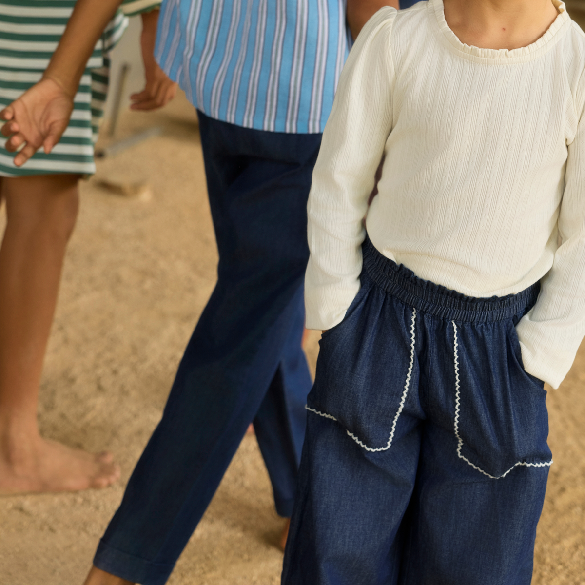 Girls Deep Chambray Pants
