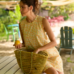 Women’s Marigold Floral Pintuck Dress