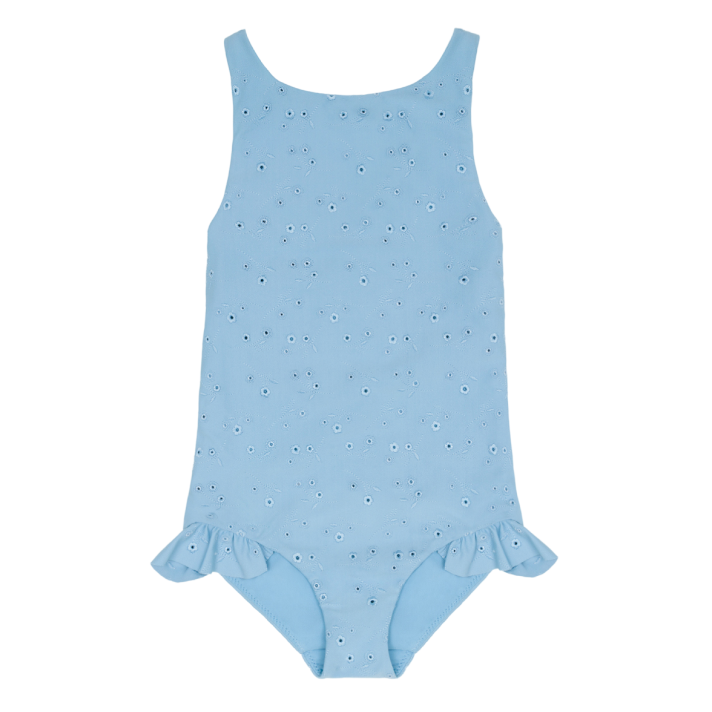 Girls’ Dusk Blue Eyelet Ballerina One Piece