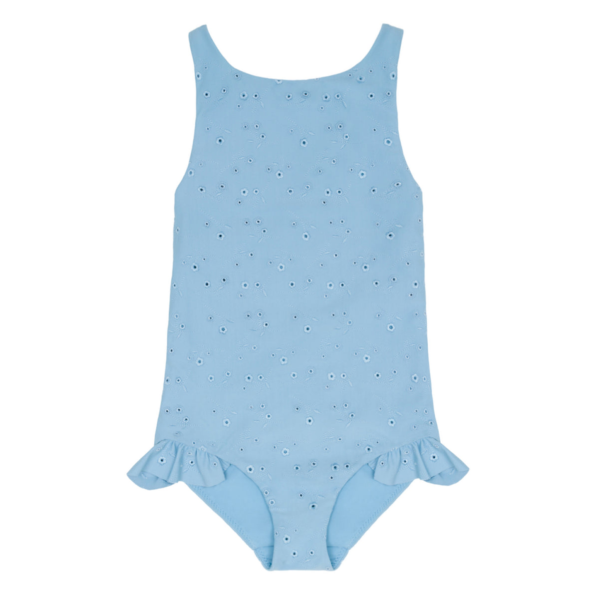 Girls’ Dusk Blue Eyelet Ballerina One Piece