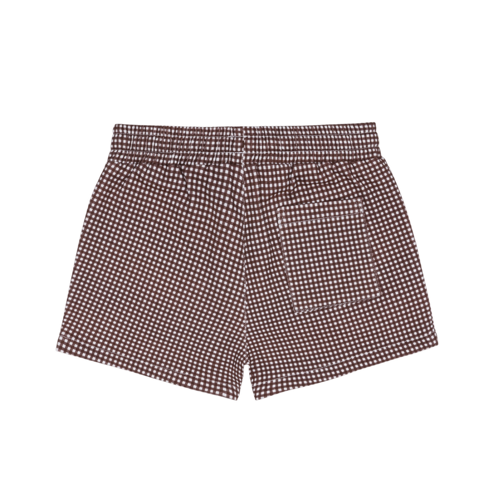 Boys’ Cocoa Gingham Ultra-Soft Twill Shorts