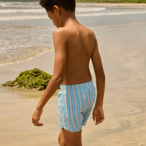 Boys Isla Blue Stripe Boardie