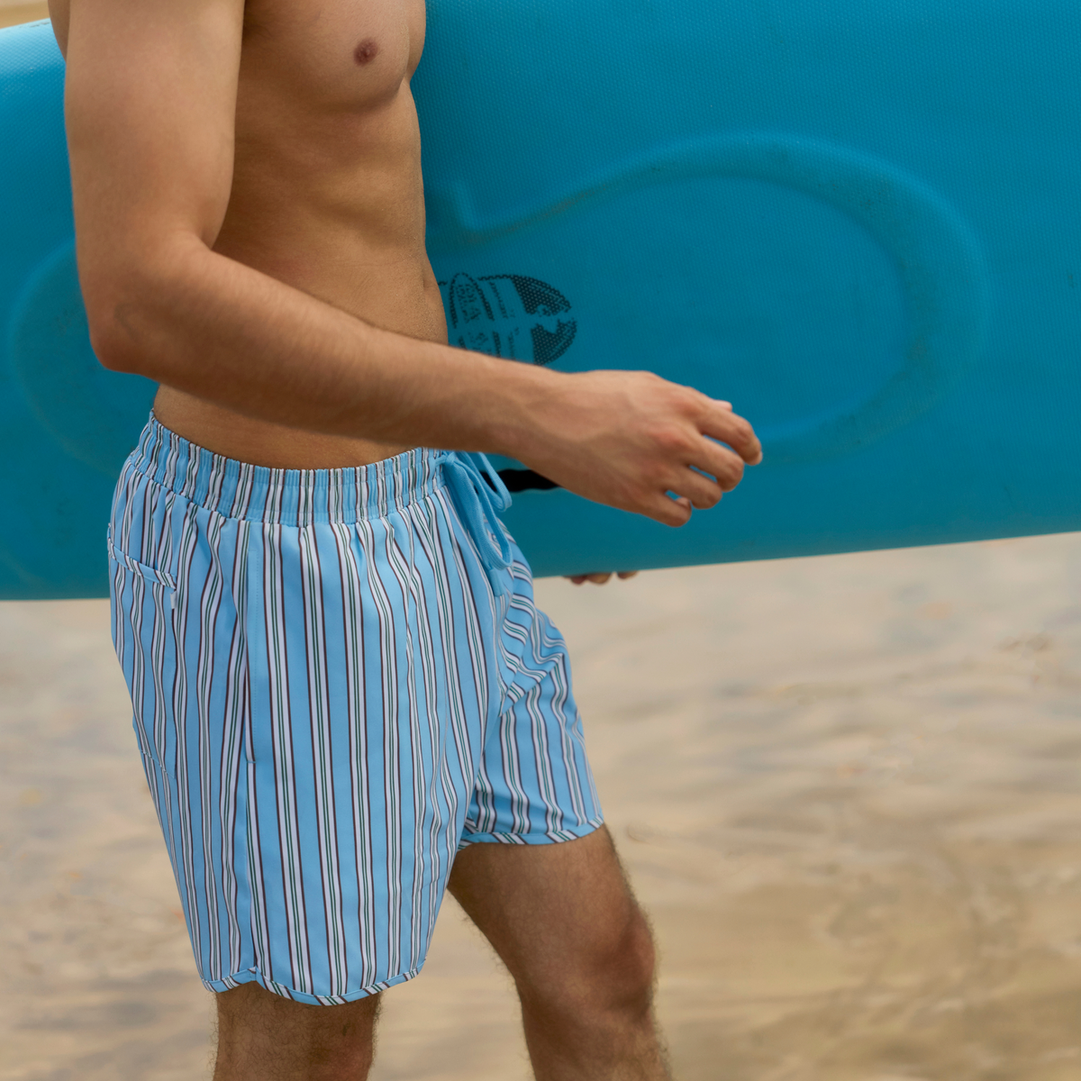 Men’s Isla Blue Stripe Boardie