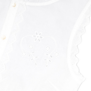 Women’s Embroidered White Tank