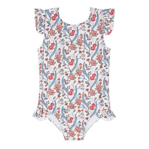 Girls’ Mercado Bloom Cap Sleeve Rashguard One Piece