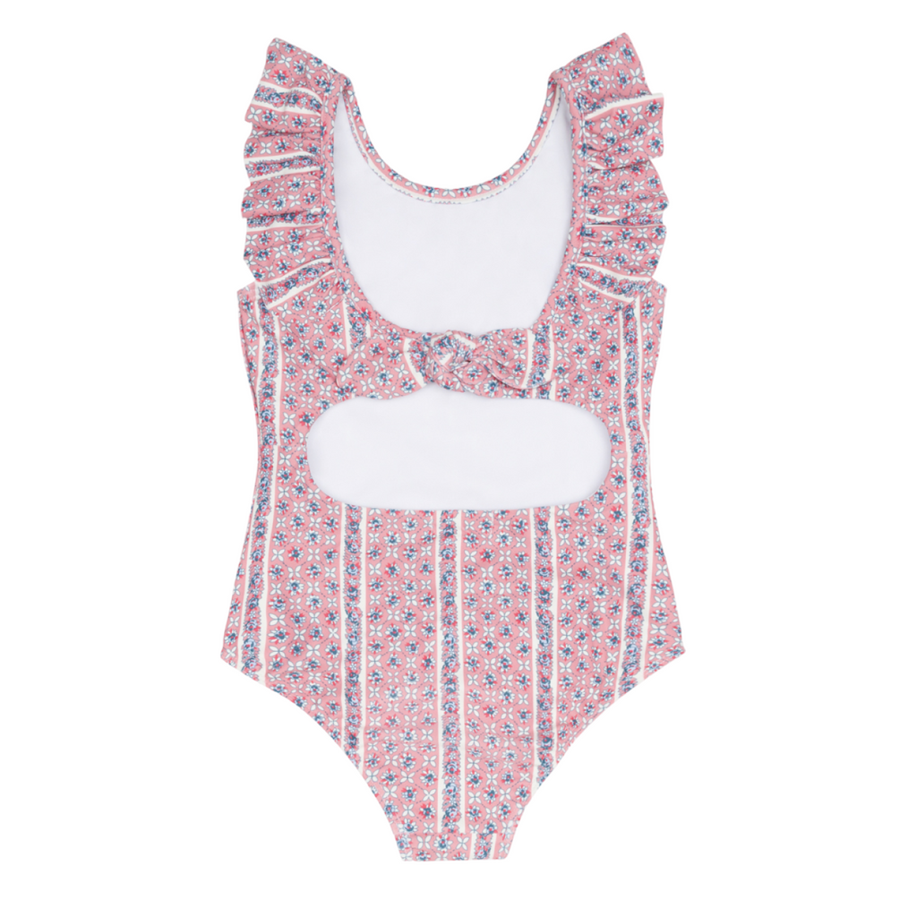 Girls’ Rosa Vine Ruffle Collar One Piece