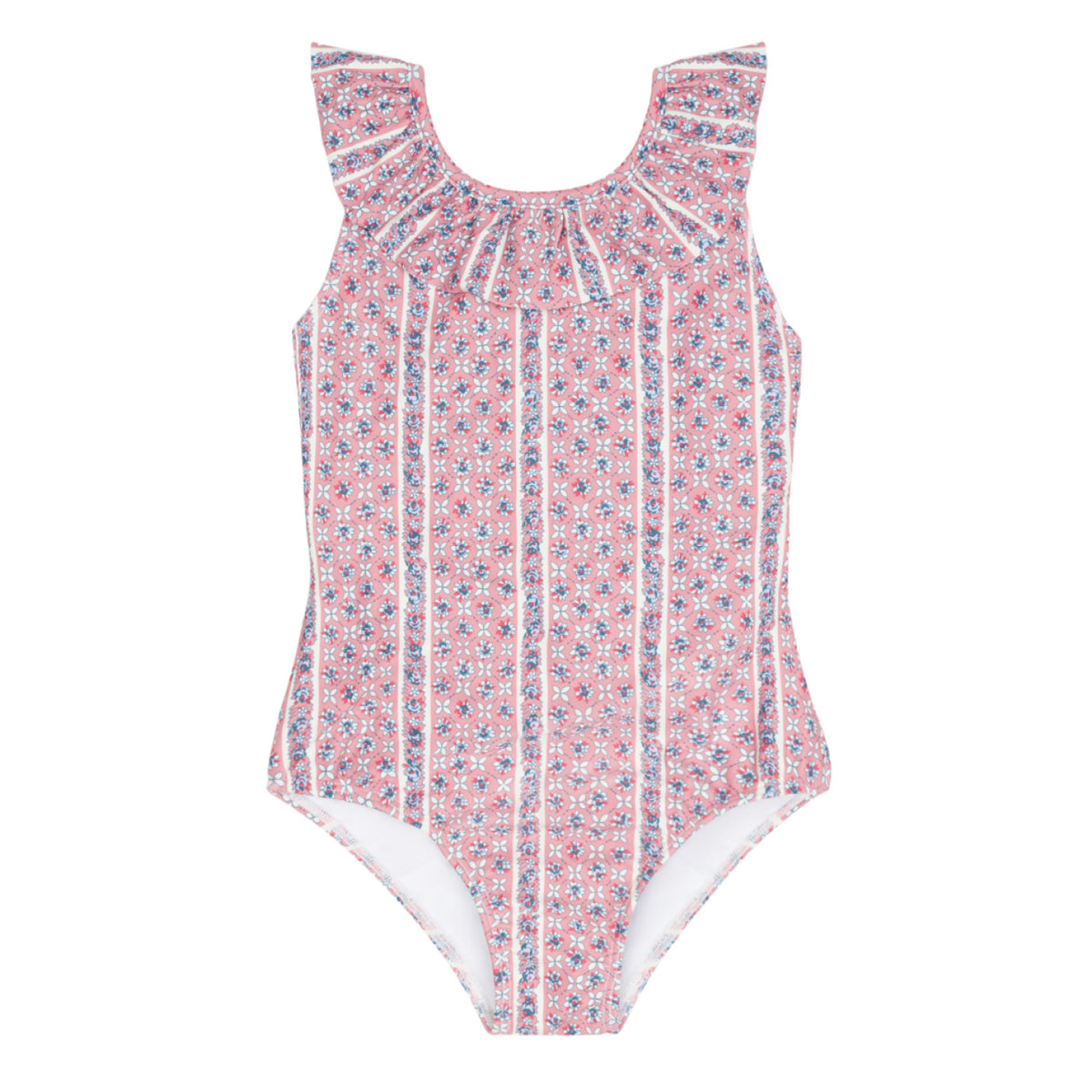 Girls’ Rosa Vine Ruffle Collar One Piece