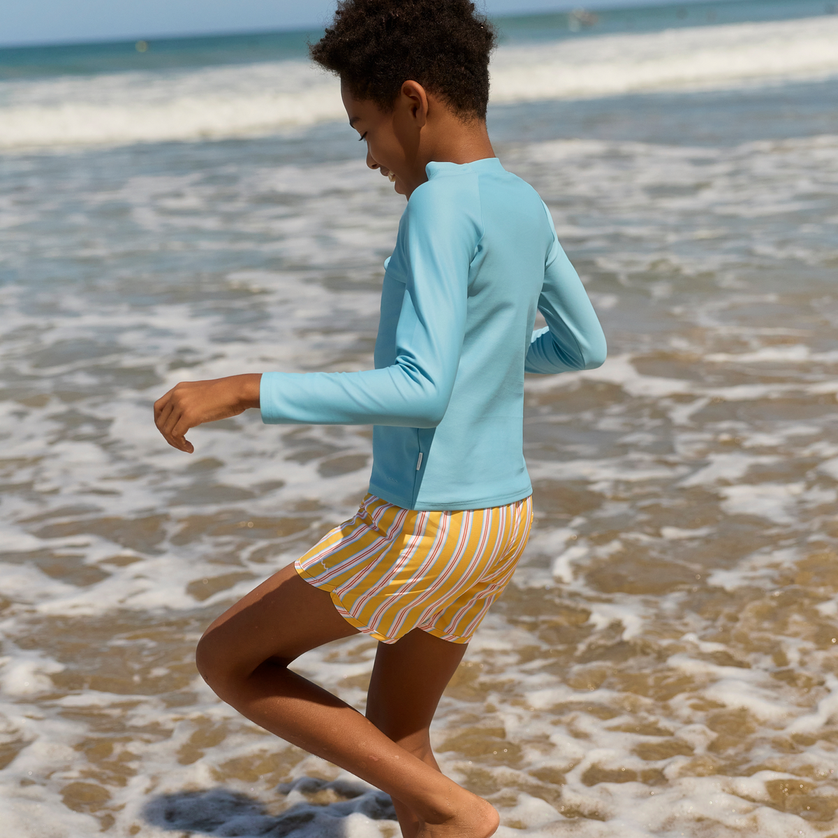 Boys Marigold Stripe Boardie