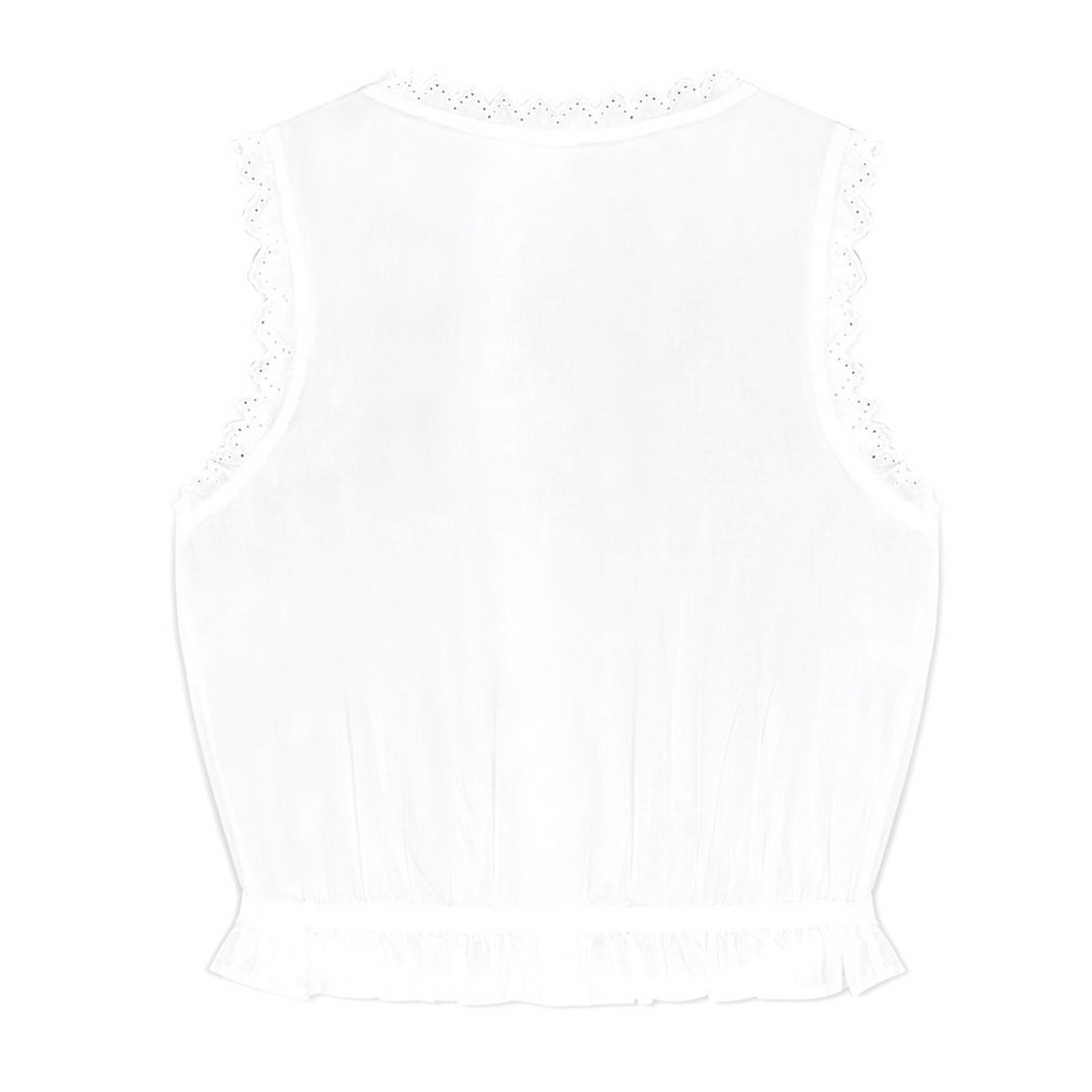 Women’s Embroidered White Tank