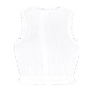 Women’s Embroidered White Tank