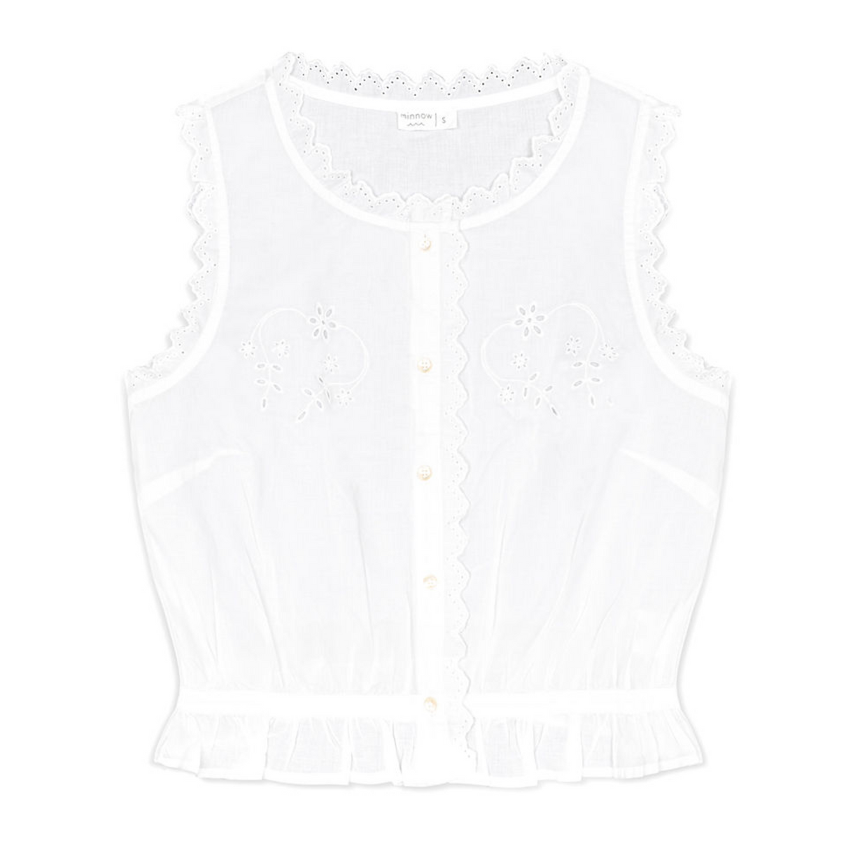 Women’s Embroidered White Tank