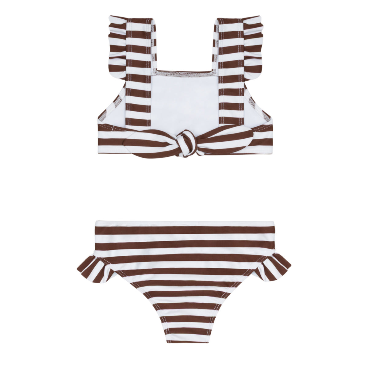 Girls’ Cocoa Stripe Tie Back Bikini