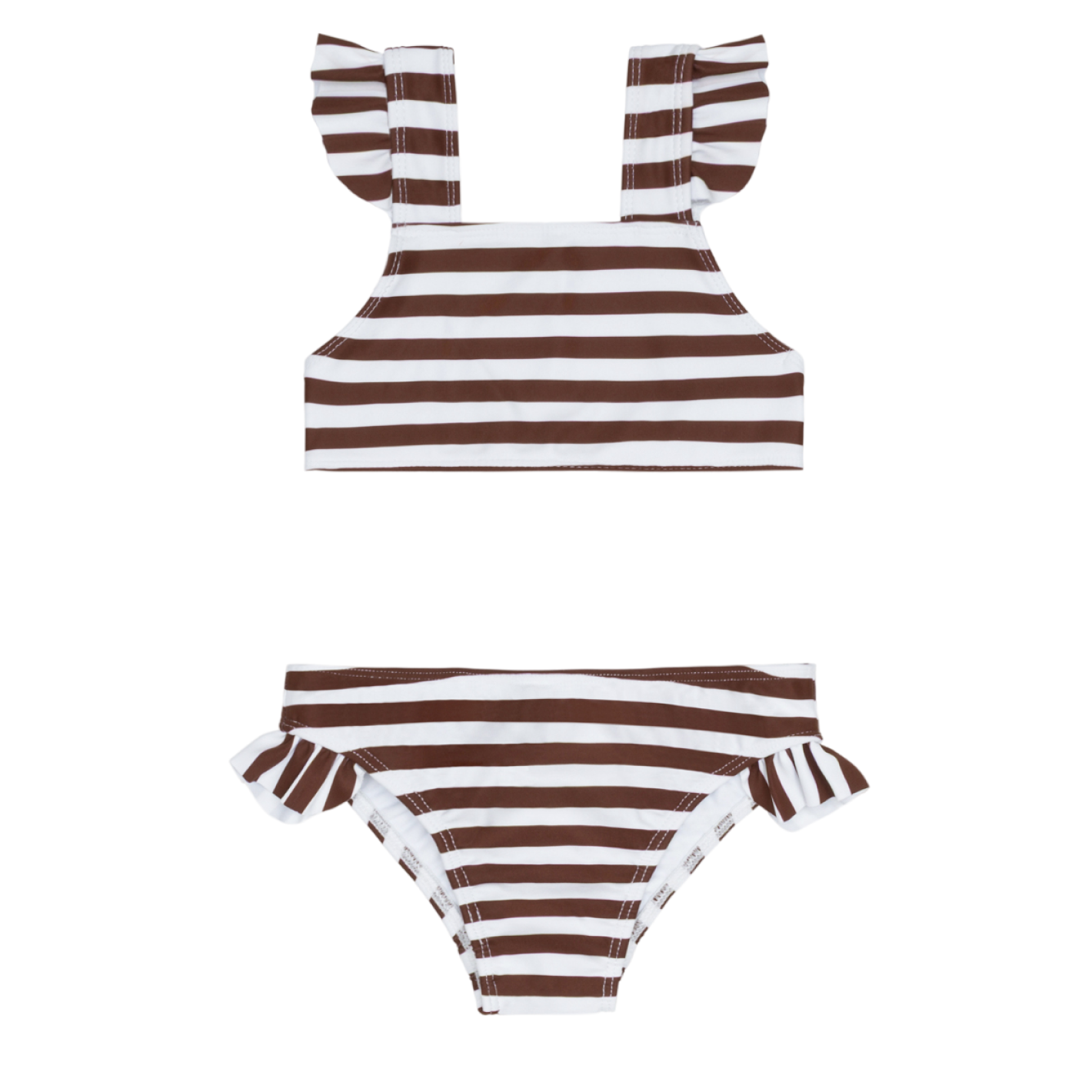 Girls’ Cocoa Stripe Tie Back Bikini