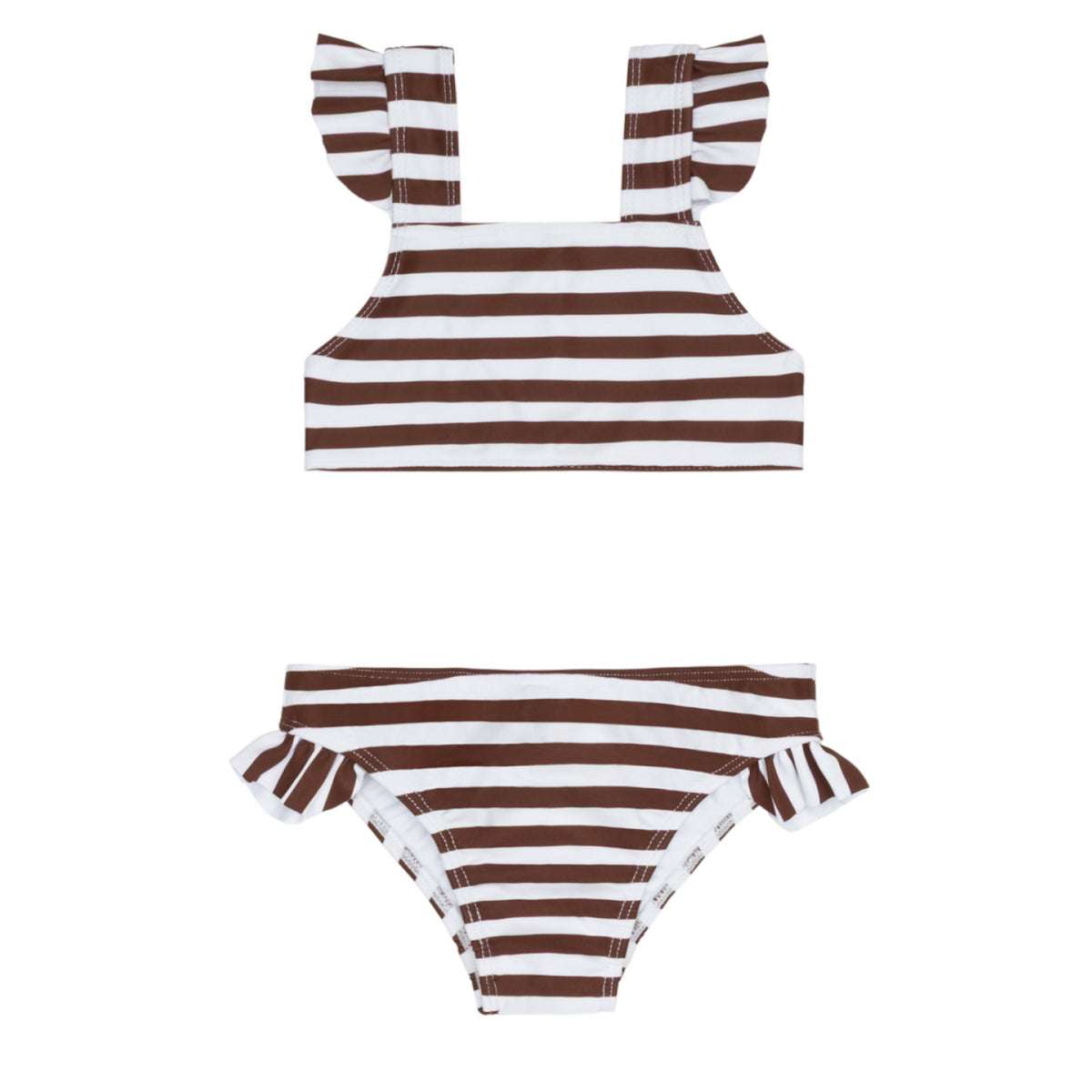 Girls’ Cocoa Stripe Tie Back Bikini