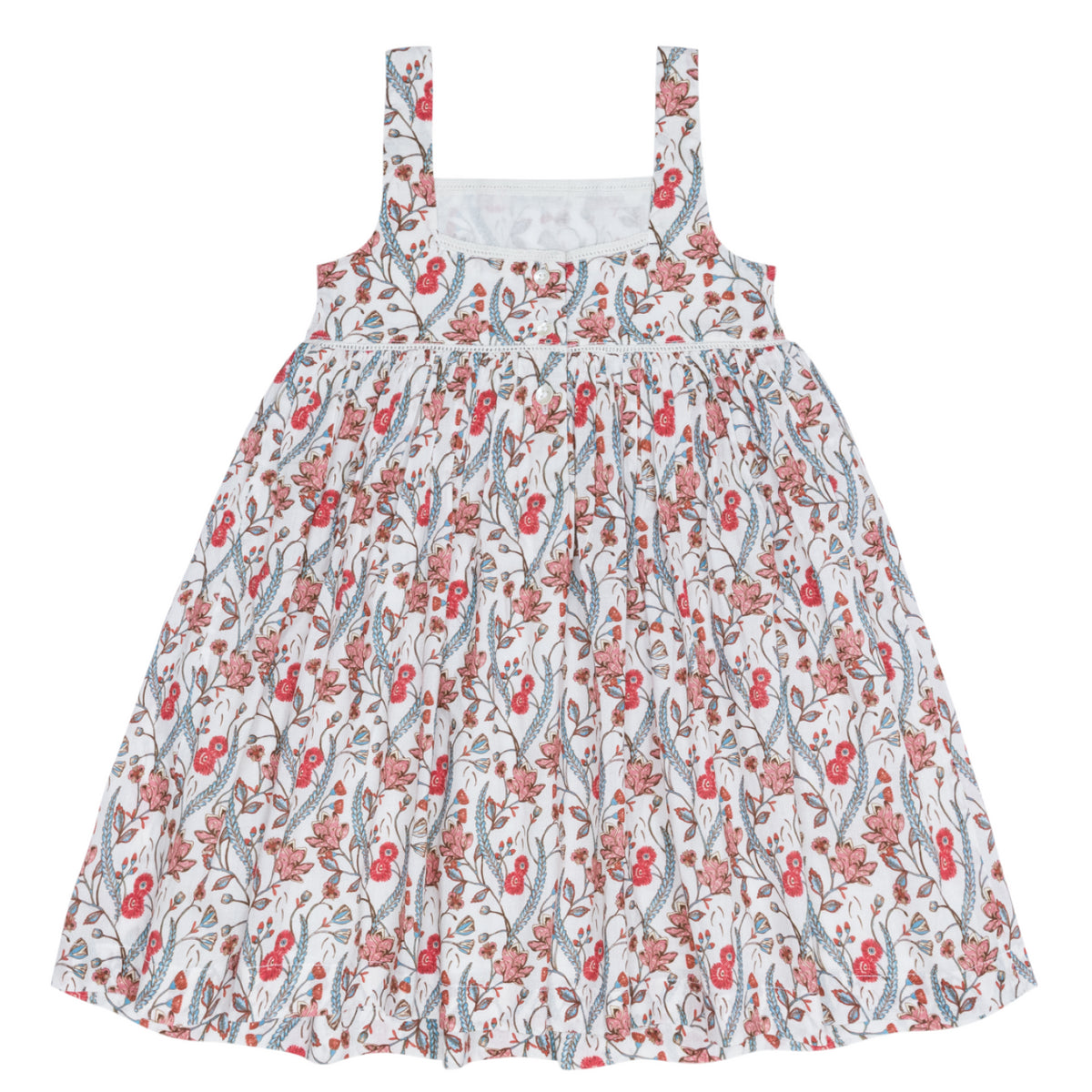 Girls’ Mercado Bloom Square Neck Dress