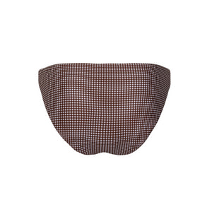 Women’s Cocoa Gingham Low Waist Bikini Bottom