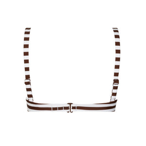Women’s Cocoa Stripe Cup Bikini Top