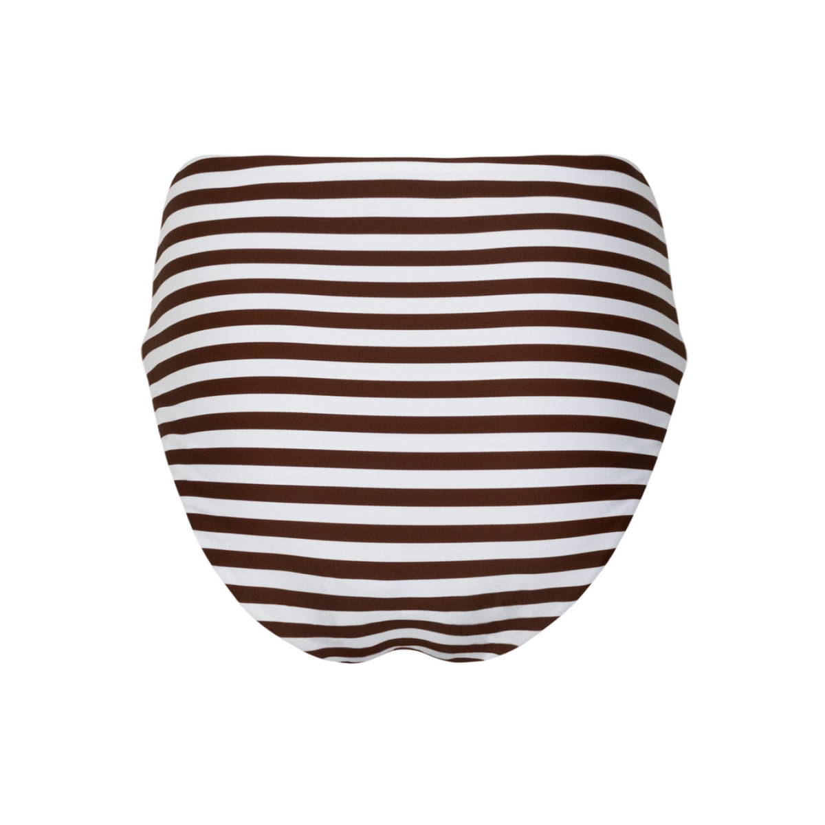 Women’s Cocoa Stripe High Waist Bikini Bottom