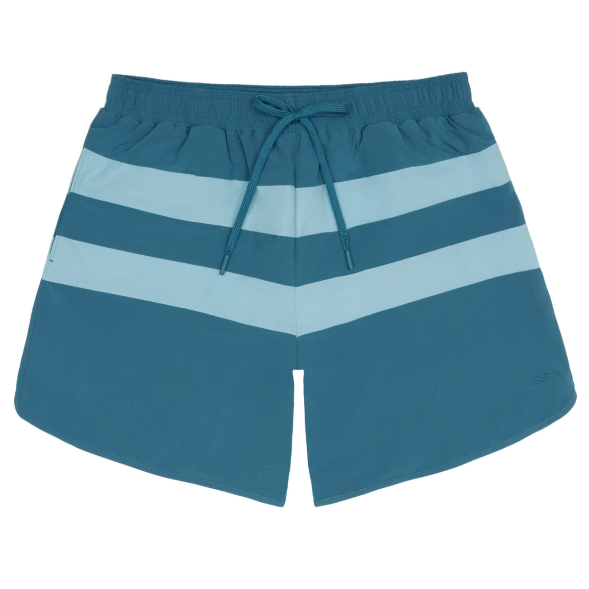 Men’s Teal and Dusk Blue Colorblock Boardie