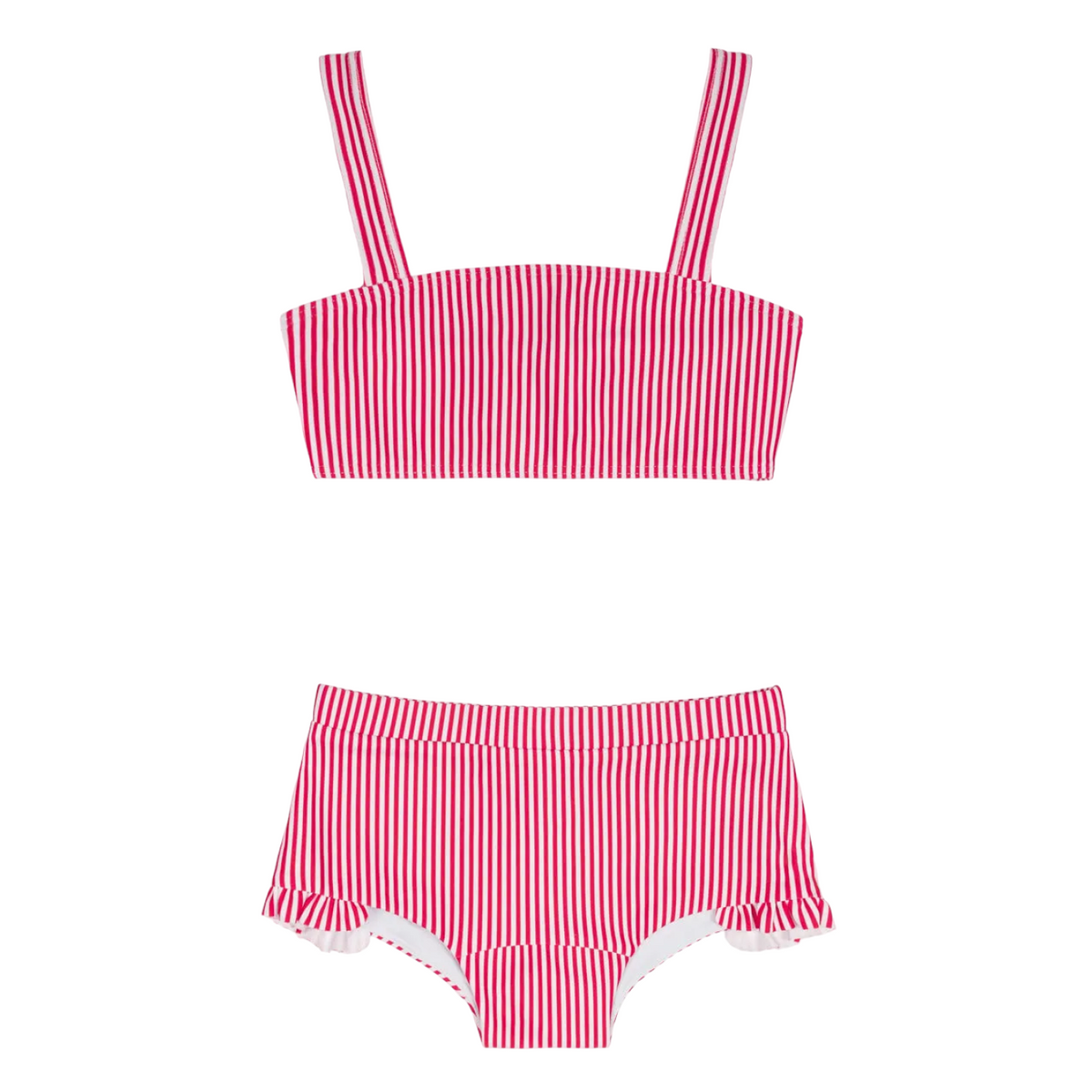 Girls’ Gondola Stripe Bandeau Bikini and Swim Shorts Set