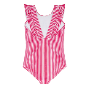 Girls’ Gondola Stripe Ruffle One Piece
