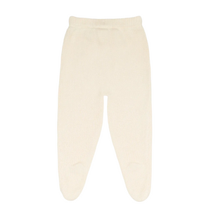 Baby Cream Knit Footie Pants