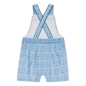 Baby Azul Tile Short Overall