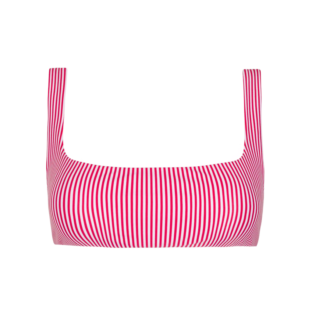 women's gondola stripe square neck bikini top