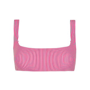 women's gondola stripe square neck bikini top