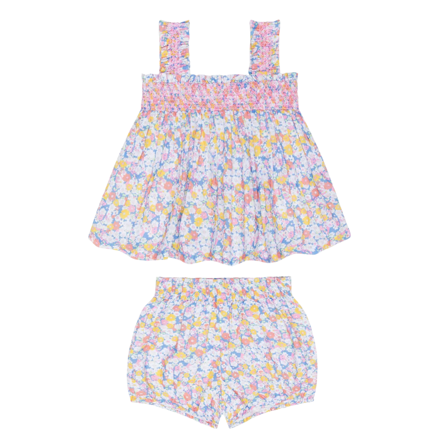 Baby Girls’ Jasmine Blossom Smocked Top and Bloomer Set
