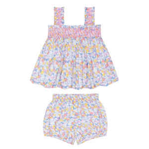 Baby Girls’ Jasmine Blossom Smocked Top and Bloomer Set