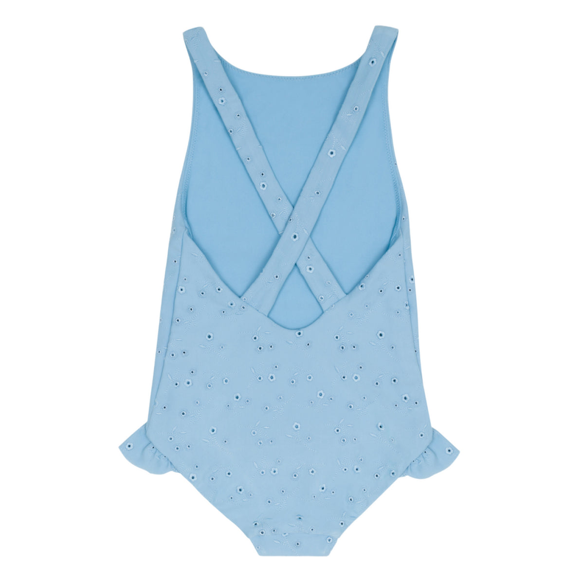 Girls’ Dusk Blue Eyelet Ballerina One Piece